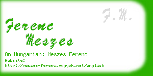 ferenc meszes business card